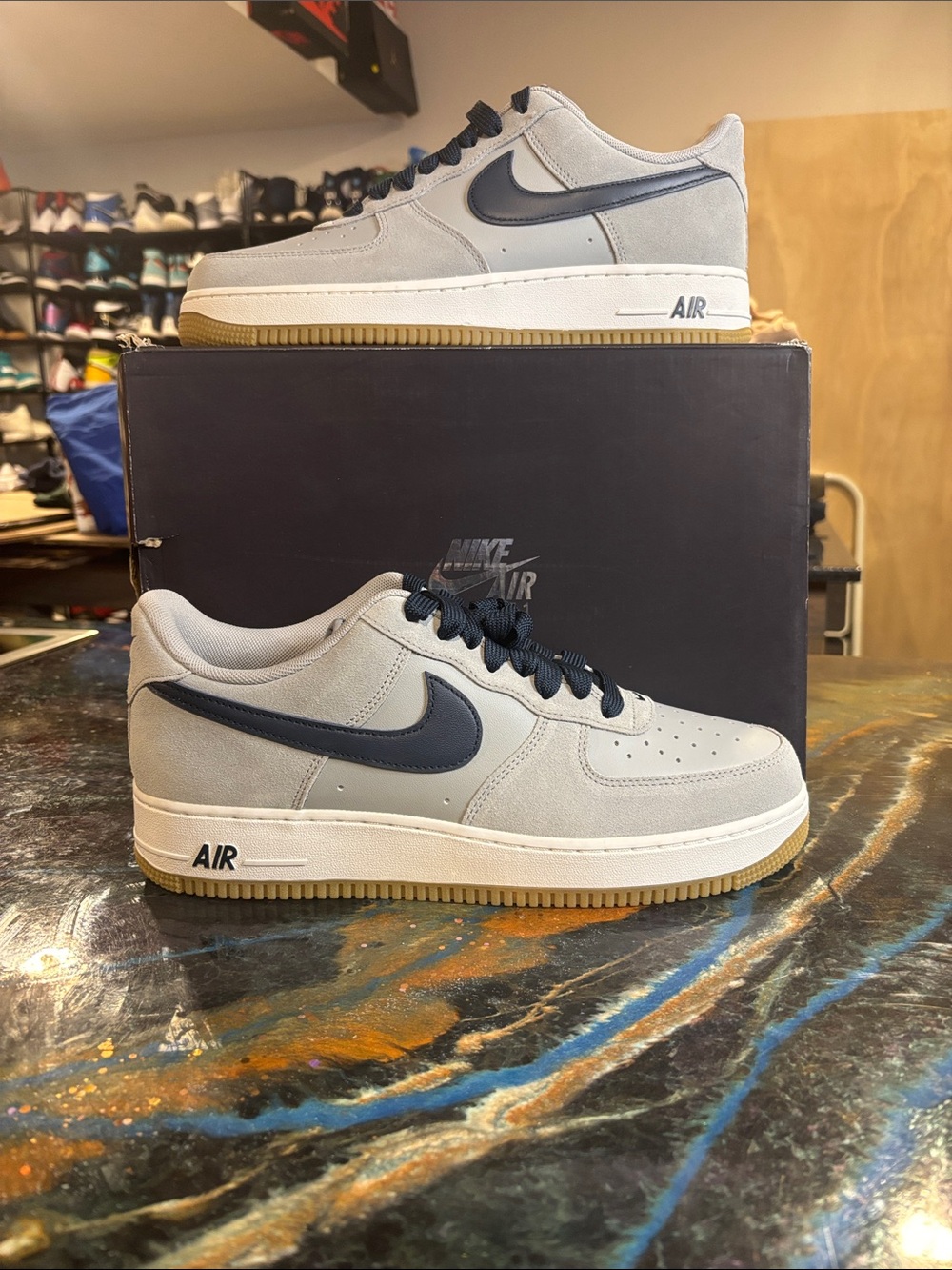 Nike Air Force 1 ‘07 LV8 Light Smoke Grey/Armory Navy IB6388-003 11.5M Brand New
